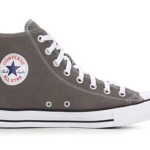 Converse High Top Sneakers in Gray with White Laces